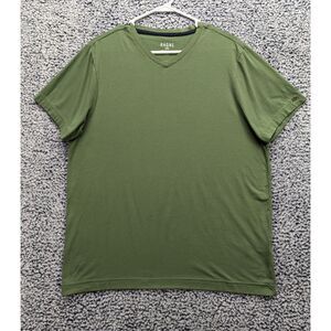 Rhone Organic Pima Cotton V Neck Element Tee Mens LG Short Sleeve Casual Green